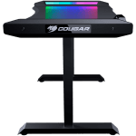 COUGAR Mars 120 Gaming Desk, USB 3.0 x 1/ USB 2.0 x 1/ 3.5mm Audio jack x 2/RGB button, 1250x810x740(mm), Ergonomic & Scratch Resistant Gaming Space, Carbon Fiber Texture, Multifunctional Design, Dual-sided ARGB, Welded Steel Frame, Maximum Stability