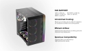 1stPlayer кутия Case ATX - VT7-BK - USB-C, Mesh, A-RGB