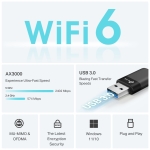 Двубандов Wi-Fi 6 безжичен USB адаптер Tp-Link Archer TX50U AX3000