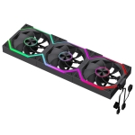 Gamemax Комплект вентилатори Fan Pack 3-in-1 3x120mm - FN12A-N2 WL-R - Reverse, Daisy-Chain, A-RGB