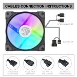 Gamemax вентилатор Fan 120mm - FN12A-S5 - Addressable RGB
