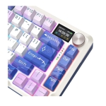 Геймърска Bluetooth и безжична механична геймърска клавиатура Redragon Flekact Pro K708AK-RGB-PRO с RGB осветление - бяла/аниме