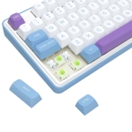 Геймърска Bluetooth и безжична механична клавиатура Redragon Star Blade Pro K707WBP-RGB-PRO - бяло/лилаво