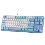 Геймърска механична клавиатура Redragon Star Blade K707WBB-RGB - синьо/бяло