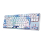 Геймърска Bluetooth и безжична механична клавиатура Redragon Star Blade Pro K707AK-RGB-PRO - бяла