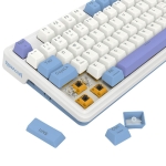 Кабелна и безжична Bluetooth геймърска клавиатура Redragon Gloria Pro K664WBP-RGB-PRO бяло RGB осветление