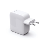HAMA Бързо зарядно, 65 W, GaN, 2x USB-C, с разтегателен кабел 0.7м, бял
