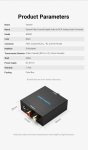 Vention аудио конвертор Analog Audio Convertor Optical/Coaxial F -> 2 x RCA/TRS 3.5mm F - BDFB0