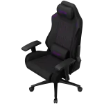 LORGAR CHA41, Ergonomic Gaming Chair Advanced, premium anti-stain fabric, Black/purple