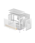 Кутия DeepCool CH260 WOOD WH, Mini Tower, mATX