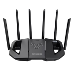 Рутер AsusTUF Gaming, BE6500 Dual Band WiFi 7 Router, 4K-QAM, Multi-Link Operation (MLO), Quad 2.5GbE port, Mobile Game Mode, Gear Accelerator, Gaming Port, Open NAT, Smart Home Master, Subscription-Free Security,  AiMesh support, 4G/5G Auto Mobile Tether