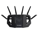 Рутер AsusTUF Gaming, BE6500 Dual Band WiFi 7 Router, 4K-QAM, Multi-Link Operation (MLO), Quad 2.5GbE port, Mobile Game Mode, Gear Accelerator, Gaming Port, Open NAT, Smart Home Master, Subscription-Free Security,  AiMesh support, 4G/5G Auto Mobile Tether