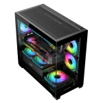 Darkflash кутия Case mATX - DS900M Black - 6 x 120 mm Infinity Mirror A-RGB