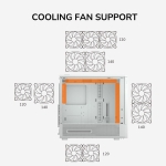 Кутия COUGAR DUOAIR RGB, Mid Tower, ATX, White, 5 fans included