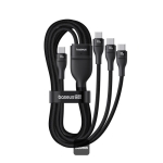 Кабел Baseus Flash Series Type-C към 3x USB-C, 100W, 1.5м P10377503111-00 - черен