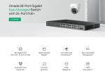28-портов комутатор TP-Link Omada ES228GMP Gigabit Easy Managed Switch с 24 PoE+ порта