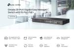 20-портов комутатор TP-Link Omada ES220GMP Gigabit Easy Managed Switch с 16 PoE+ порта