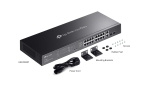20-портов комутатор TP-Link Omada ES220GMP Gigabit Easy Managed Switch с 16 PoE+ порта