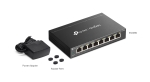8-портов гигабитов управляем настолен комутатор TP-Link Omada ES208G