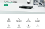 8-портов гигабитов управляем настолен комутатор TP-Link Omada ES208G