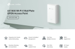 Безжична точка за достъп за стенен монтаж TP-Link Omada EAP615GP-Wall GPON WiFi 6 AX1800