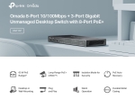 Комутатор неуправляем TP-Link Omada DS111P 8-порта 10/100Mbps + 3-порта Gigabit с 8-порта PoE+