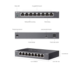 8-портов гигабитов неуправляем настолен комутатор TP-Link DS108G