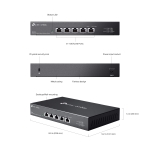 5-портов гигабитов неуправляем настолен комутатор TP-Link Omada DS105X