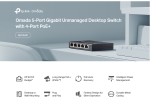 5-портов гигабитов неуправляем настолен комутатор TP-Link DS105GP с 4-порта PoE+