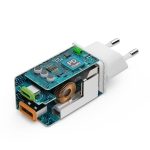 HAMA Бързо мини зарядно, 45 W, 1x USB-C - 1x USB-A, PD, бяло