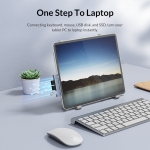 Orico хъб USB3.0/2.0 HUB 3 port TYPE C, Aluminum - AH-W13-GY