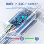 Vention Кабел USB 2.0 A Male to C Male 1.0M Black 6A Fast Charge - CTOBF