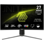 MSI MAG 27CQ6PF Curved Gaming Monitor, 27" 180Hz, WQHD (2560x1440) 16:9, Rapid VA Anti-glare, 1500R Curve, 0.5ms, 300nits, 5000:1, 178/178, AMD FreeSync, HDR Ready, Adjustable Stand, 1x DP, 2x HDMI, 3Y Warranty