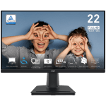 MSI PRO MP225V Professional Business Monitor, 21.45" 100Hz, FHD (1920x1080) 16:9, VA Anti-glare, 1ms/4ms, 300nits, 4000:1, 178/178, Adaptive-Sync, Tilt, 1x D-Sub(VGA), 1x HDMI, 3Y Warranty