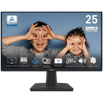 MSI PRO MP251 Professional Business Monitor, 24.5" 100Hz, FHD (1920x1080) 16:9, IPS Anti-glare, 1ms/4ms, 300nits, 1300:1, 178/178, Adaptive-Sync, Tilt, Speakers, 1x D-Sub(VGA), 1x HDMI, 3Y Warranty