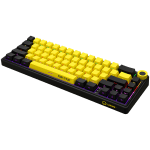 LORGAR KBP70MW, Wireless 65% Mechanical Gaming Keyboard Pro, Black/yellow, EN layout