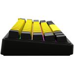 LORGAR KBP70MW, Wireless 65% Mechanical Gaming Keyboard Pro, Black/yellow, EN layout
