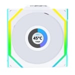Вентилатор Lian Li UNI FAN SL Wireless LCD ARGB PWM - 120 mm Бял