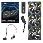 Вентилатори 3бр Lian Li UNI FAN SL Wireless ARGB PWM - 120 mm Черен + Контролер