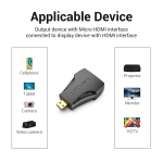 Vention Адаптер Adapter Micro HDMI M / HDMI F Black - AITB0