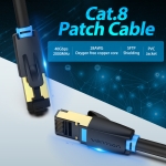 Vention Кабел LAN SFTP Cat.8 Patch Cable - 2M Black 40Gbps - IKABH