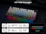 Ajazz геймърска механична клавиатура Wireless Gaming Mechanical Keyboard AK820 V2 PRO - White peach Switch [Linear] (English US), White