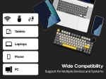Ajazz геймърска механична клавиатура Wireless Gaming Mechanical Keyboard AK820 V2 PRO - White peach Switch [Linear] (English US), White