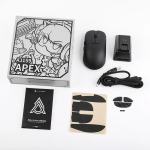 Ajazz професионална геймърска мишка AJ159 PRO - Wireless Gaming Mouse - 8K, Magnetic Charging Dock, White