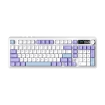 Ajazz геймърска механична клавиатура Wireless Gaming Mechanical Keyboard AK980 V2 - Gift Switch [Linear] (English US), Purple, White, Blue