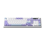 Ajazz геймърска механична клавиатура Wireless Gaming Mechanical Keyboard AK980 V2 - Gift Switch [Linear] (English US), Purple, White, Blue