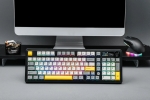 Ajazz геймърска механична клавиатура Wireless Gaming Mechanical Keyboard AK980 V2 - Gift Switch [Linear] (English US), Purple, White, Blue