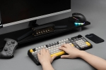 Ajazz геймърска механична клавиатура Wireless Gaming Mechanical Keyboard AK980 V2 - Gift Switch [Linear] (English US), Purple, White, Blue