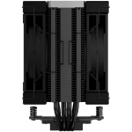 DeepCool AK400 ZERO DARK PLUS, CPU Air Cooler, 2x120mm FDB PWM Fan, Core Touch Technology 2.0, 4 Heatpipes, LGA1851/1700/1200/115x, AMD AM5/AM4, 127x123x155 mm(LxWxH), 3Y, R-AK400-BKNNMD-G-1