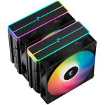 DeepCool AG620 BK ARGB V2, CPU Air Cooler, 2x120mm ARGB PWM Fan, Core Touch Technology 2.0, 6 Heatpipes, LGA1851/1700/1200/115x, AMD AM5/AM4, 129x136x161 mm(LxWxH), 2Y, R-AG620-BKAMMN-GJD